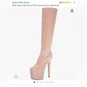 Ellie Shoes Women's 709-zemma Knee High Boot Size 7 Color Nude
